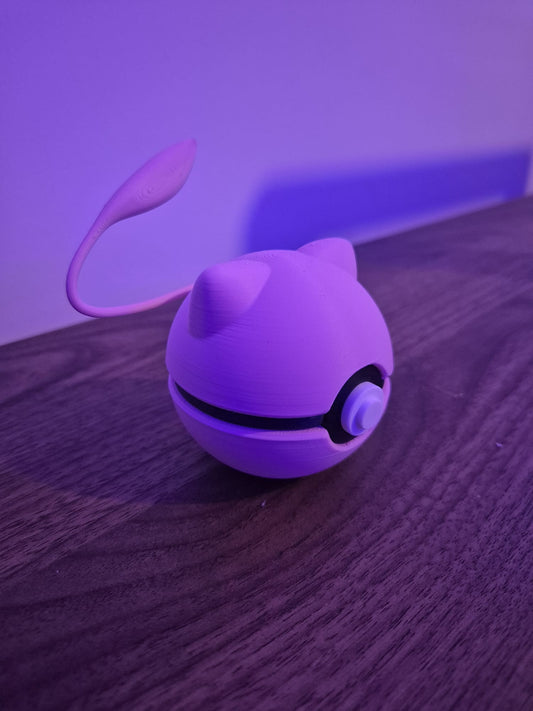 Mew Edition Capture Ball - rear view with tail laid flat